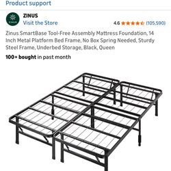 Queen Sized bedframe - No box spring needed