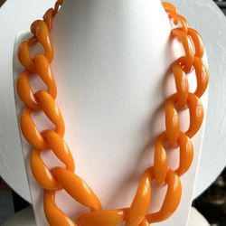 Chain style Amber resin handmade necklace from Nep