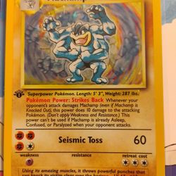Machamp First Edition Holo Damaged 8 