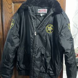 National Patrol US Security Officer Boomer Jacket USA Men XL Black Waterproof
