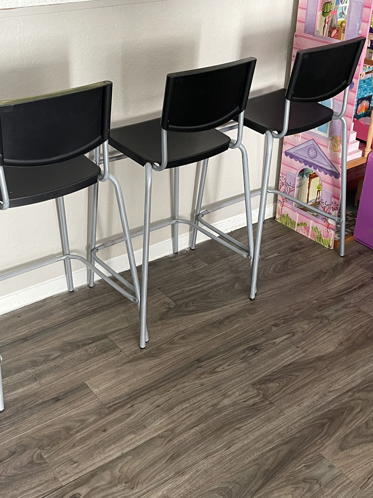 Three Bar Stools Set 