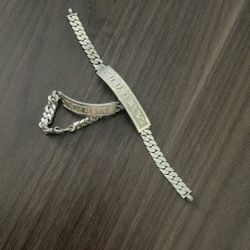 Baby Bracelet And Adult Bracelet Sold For Silver Scrap