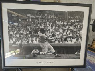 Framed photo Mickey Mantle