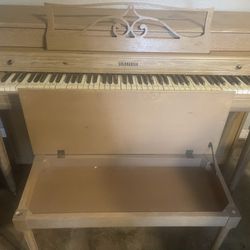 1955 Gulbransen piano with storage bench 