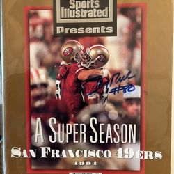 SF 49er Legend Jerry Rice autograph SB SI Magazine Coa PSA 