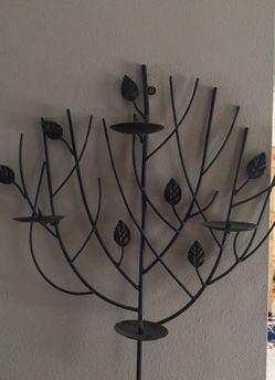 Iron candleholder wall mount