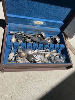 Community Silverplate Flatware Set in Wood Case