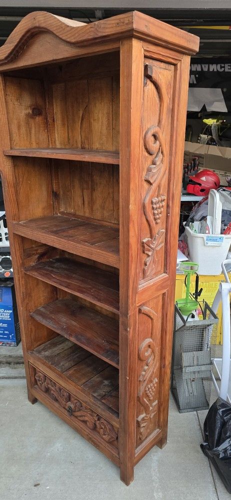 Solid Wood Book Case Shelves Display
