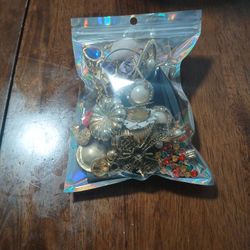 Vintage Zip Lock Bag Of Jewelry 