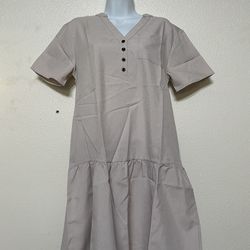 Taupe Shirt Dress (Size: M)