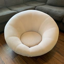 Pottery Barn Teens Performance Everyday Velvet Gray Groovy Swivel Chair