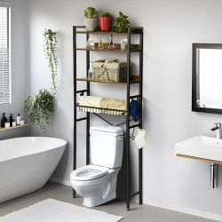 Homy Casa Ranni 67”x25” Storage Rack 4-Tier Bathroom Organizer Shelf