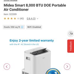 Midea 8000 BTU Portable Air Conditioner 