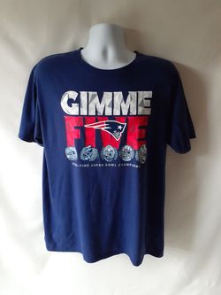 New England Patriots GIMME FIVE men's navyblue short sleeve t-shirt size L
