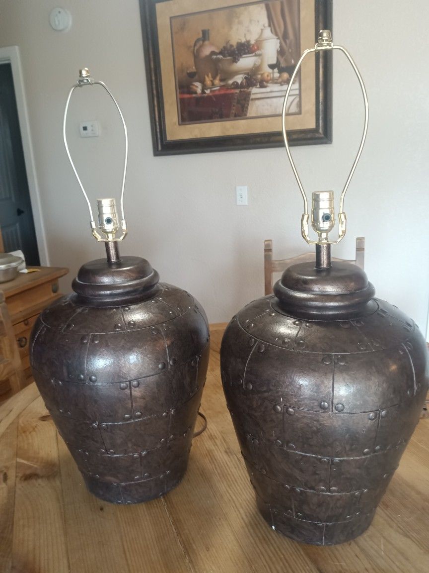 2 Lamps Set , Brown , Heavy 