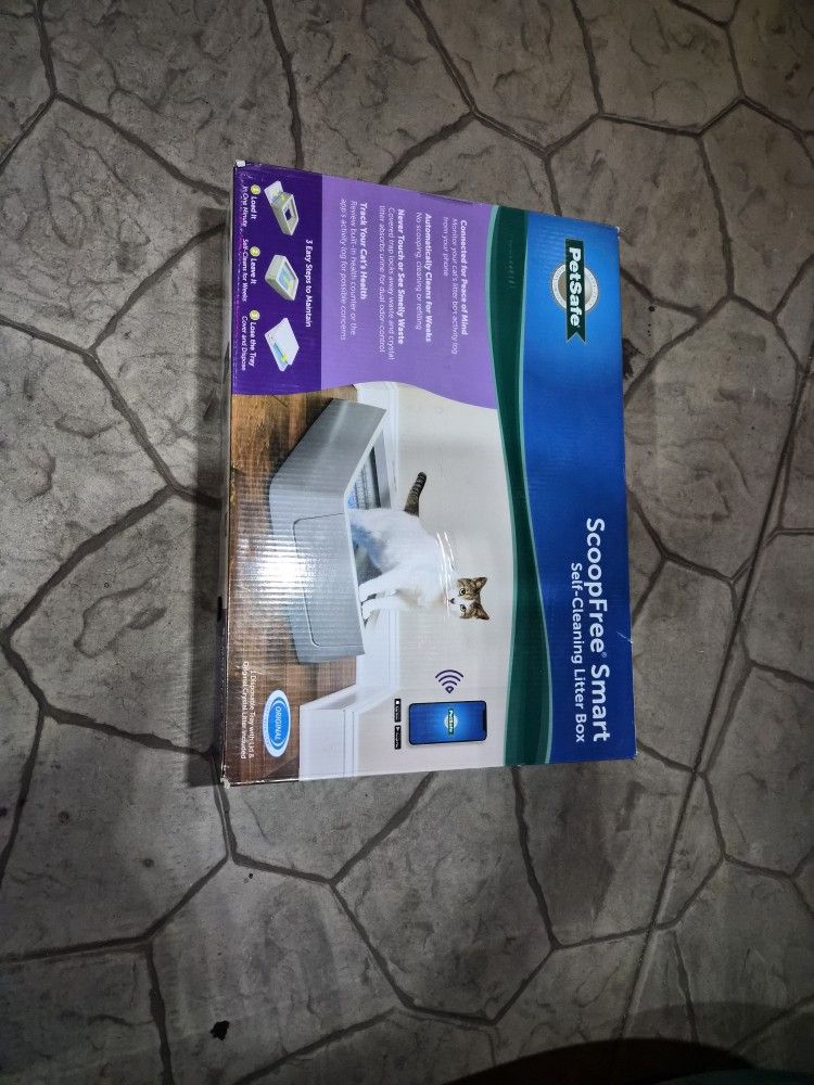 PetSafe ScoopFree Crystal Pro Self-Cleaning Automatic Litter Box - Uncovered Motion-Sensing Cat Box with Integrated Health Counter & App 