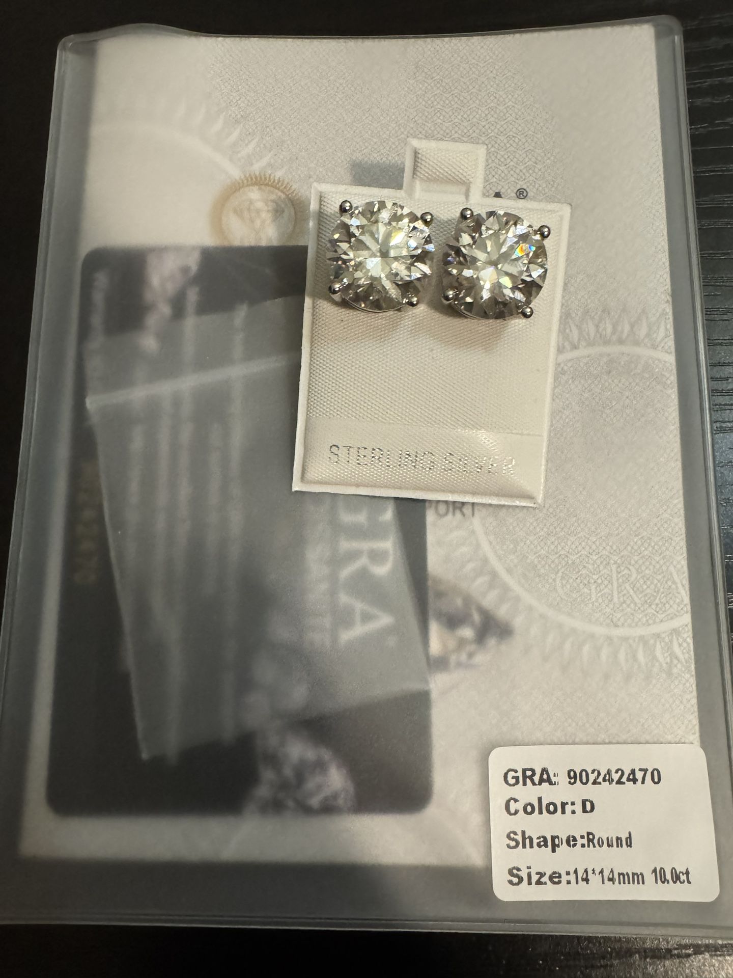 20 ctw moissanite earrings