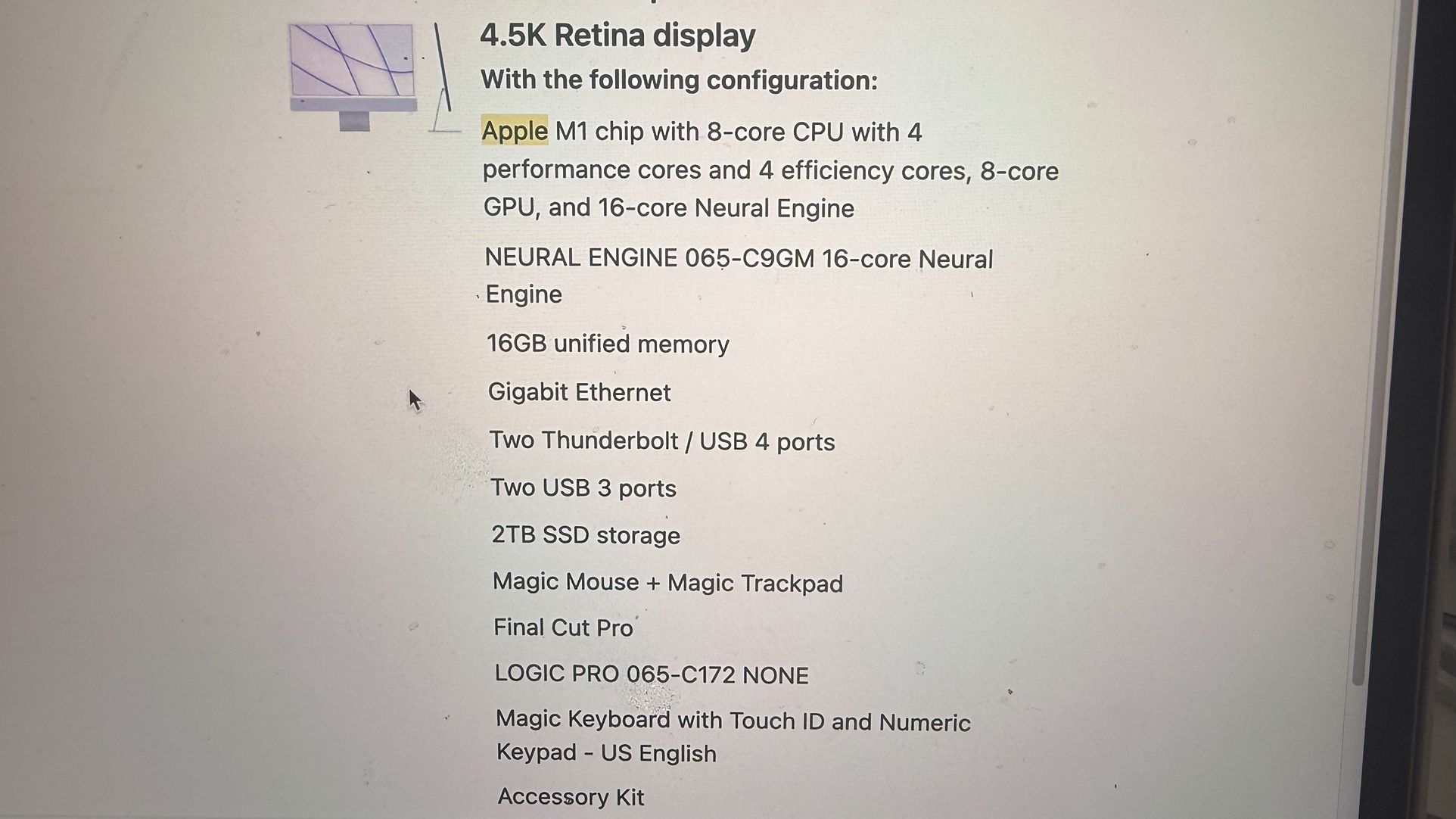 24 Inch Purple I-Mac with 4.5K Retina Display
