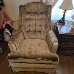 Vintage MCM Swirling Rocking Chair 