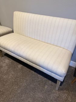 Armless Upholstered Couch Bench