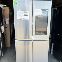 Refrigerator Samsung Flex 4-Doors Family Hub French Doors Smart In Stainless Steel(STANDARD DEPTH‼️‼️