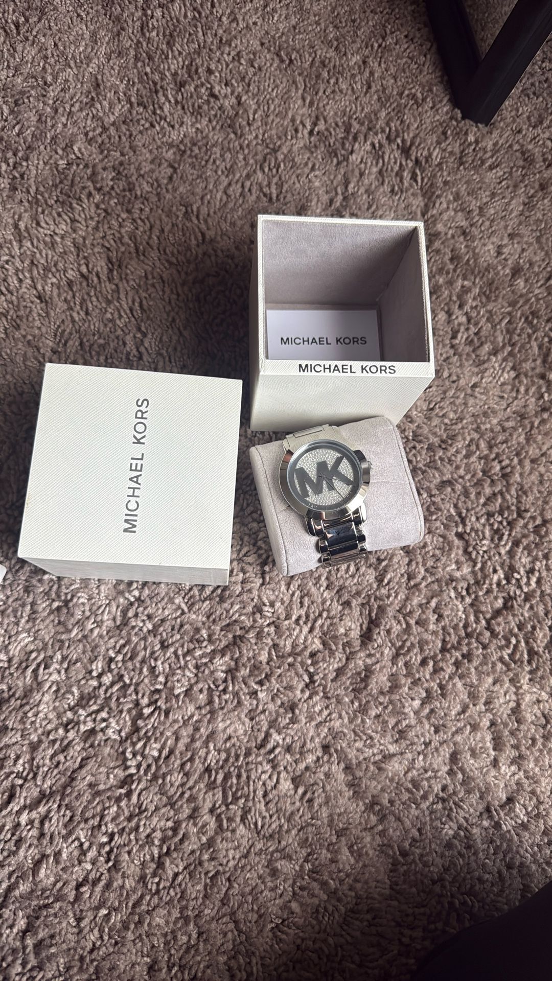 Mk Silver Watch 