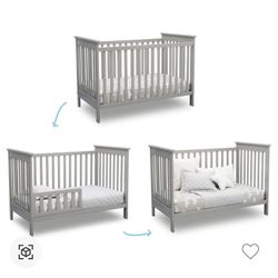 Delta Adley 3 In 1 Crib With Mattress ~NEW