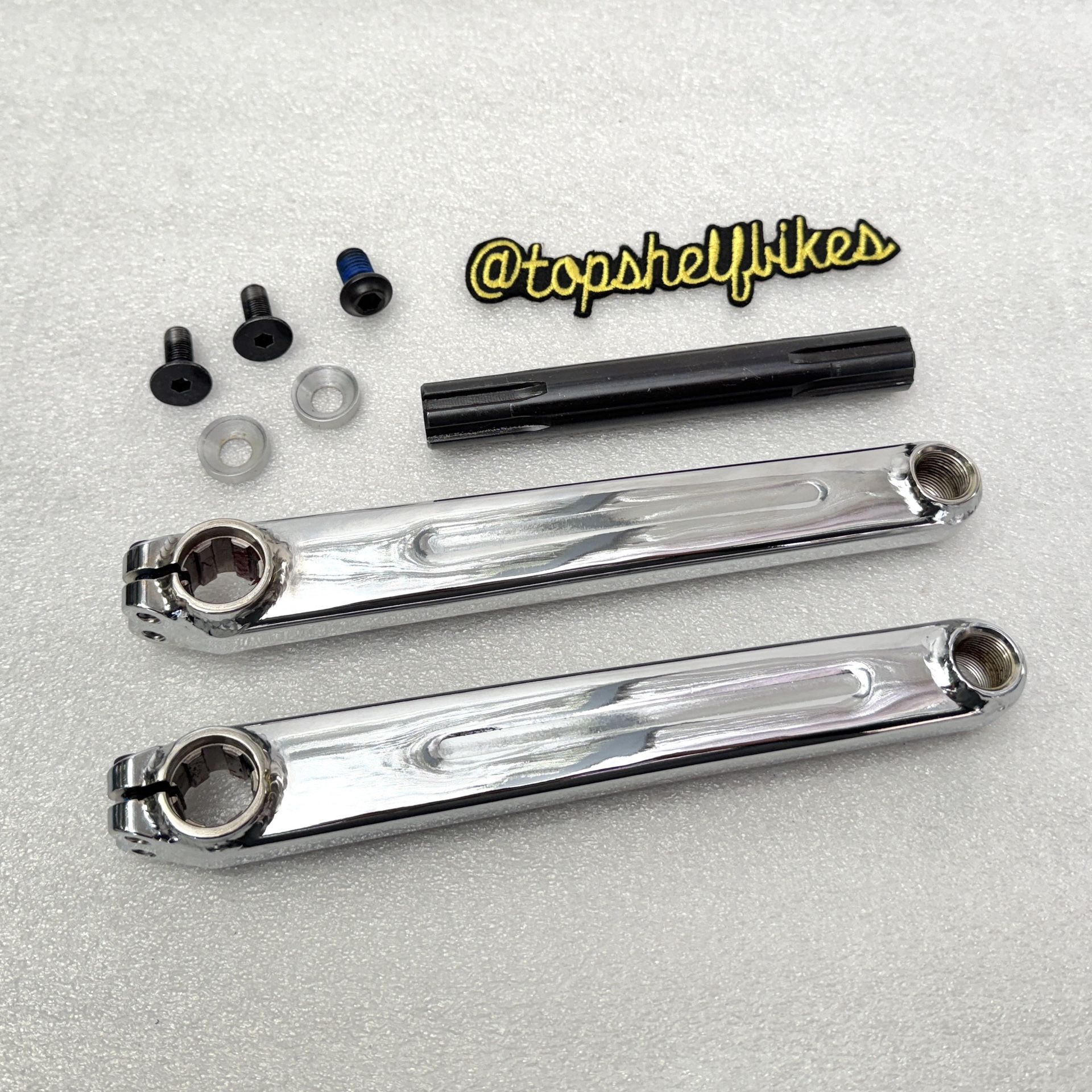 Profile Racing Rhd Crankset REDLINE FLIGHT 180MM DUAL PINCH CHROME BMX 19MM CRANKS crankset profile ...