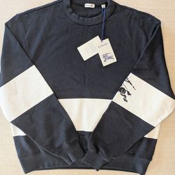 Burberry - Oversized Striped Cotton-Blue Sweatshirt - Size XL
