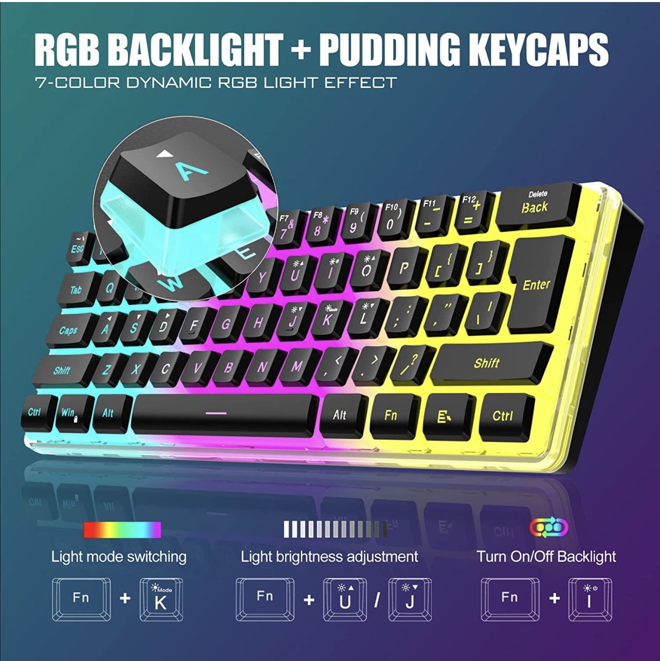 Red Thunder Mechanical Gaming Keyboard And Mouse Combo - Rechargeable