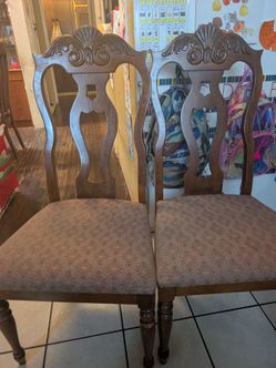 Pair of Vintage Wood Dining Chairs