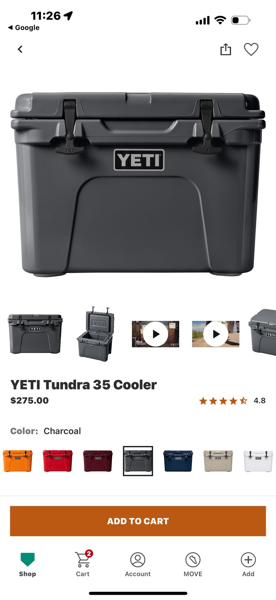 Yeti cooler New 35 Tundra