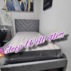 NEW  TWIN BED FRAME AND MATTRESS 