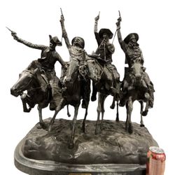 Large Bronze Remington Sculpture 