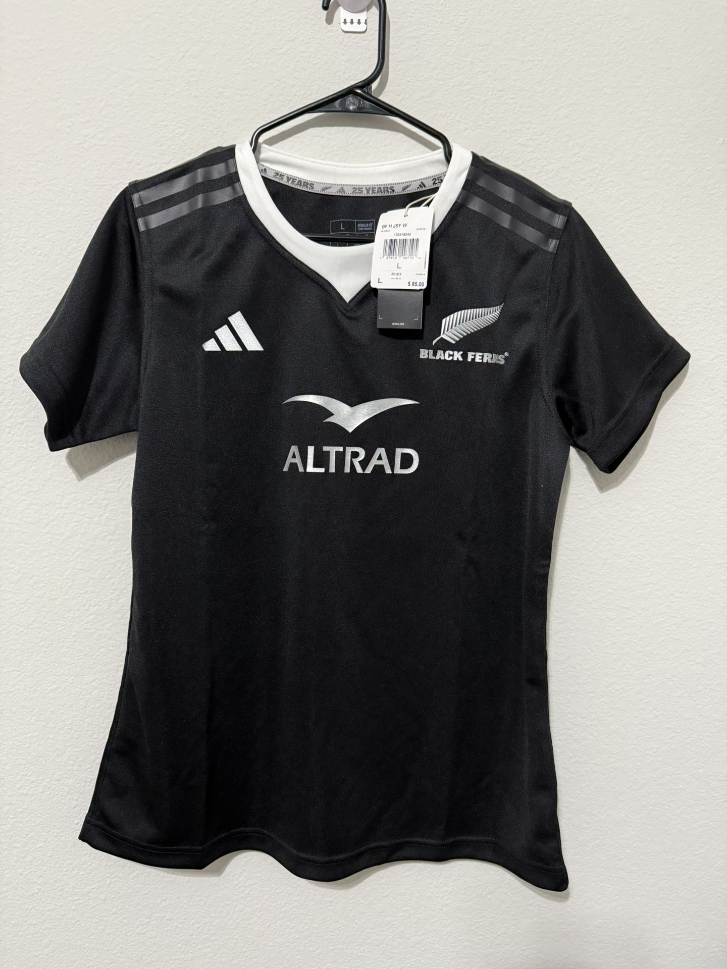 ADIDAS Black Ferns Rugby 2024/2025 Home Supporters Jersey Women’s Large IW3015