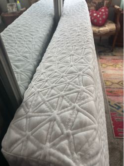 Mattress tween with bed frame black only one year old .