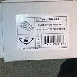 Edwards EST SA-232 -RS232 Interface Card-BRAND NEW- Pick Up Available!