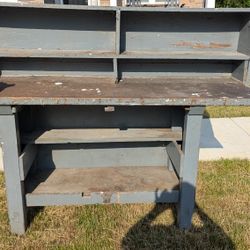 100 Yr Old WORKBENCH w/ Vise *FREE*