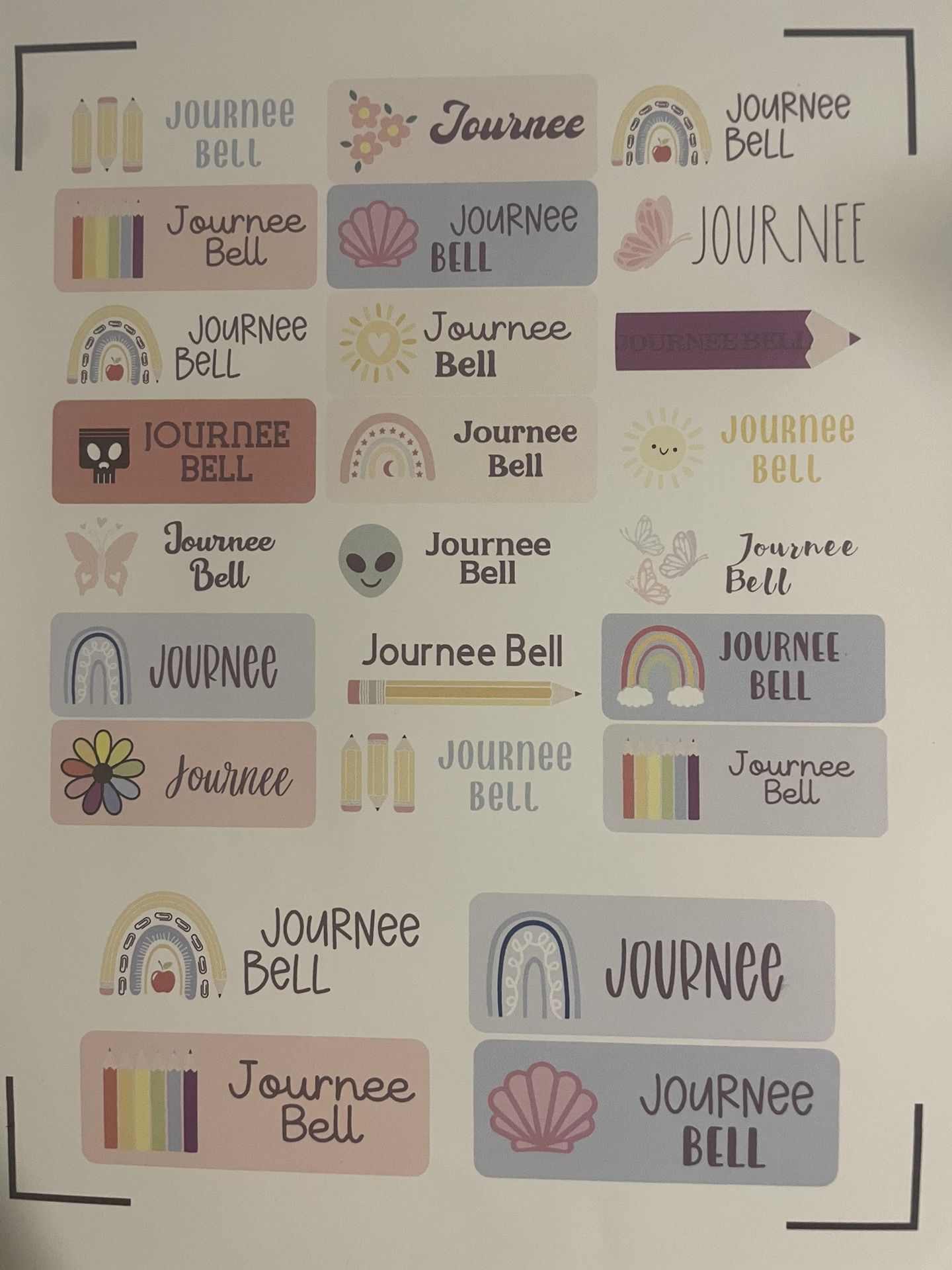 Waterproof Name Labels