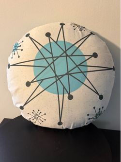 Mid Century Mod Atomic Decorative Throw Pillow