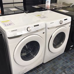 Samsung Front Load And Electric Dryer In White 