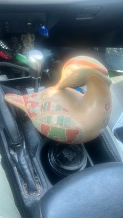 vintage Mexican Tonalá folk art pottery duck
