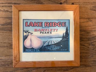 Lake Ridge Bartlett Pears Vintage Crate Label Print