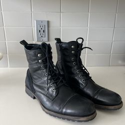 Aldo Leather Combat Boots 