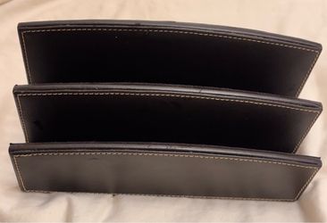 Leather Desktop Letter Organizer