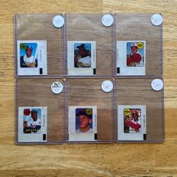 1969 Topps Baseball Decals: (Clemente, May, Rose, Aaron, Gibson & Seaver) $20 and Up