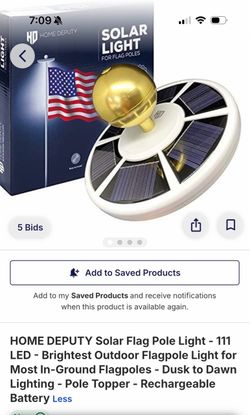 Home Deputy Solar Flag Pole Light