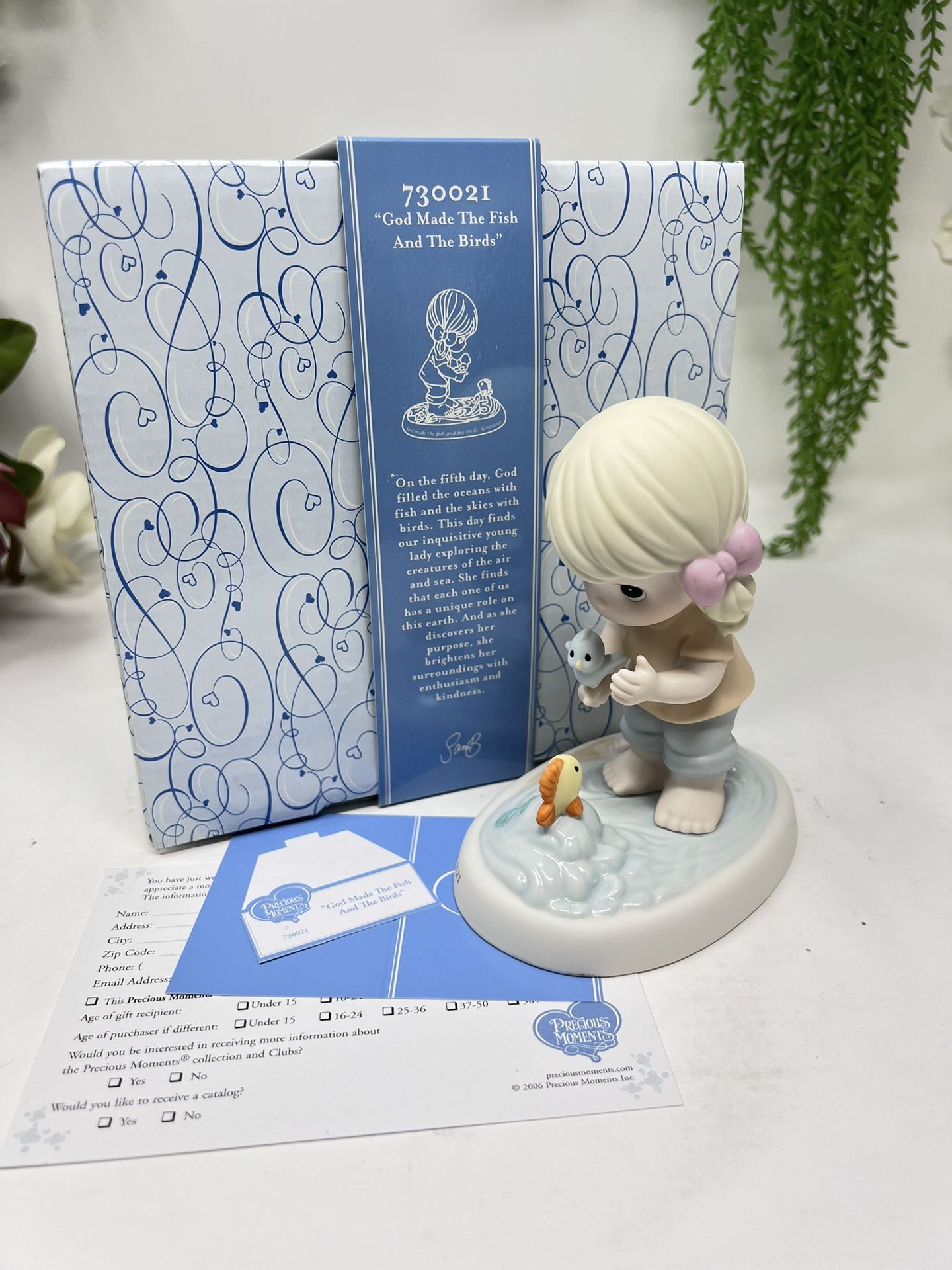 P16 Precious Moments “God Made The Fish And The Birds” #730021 