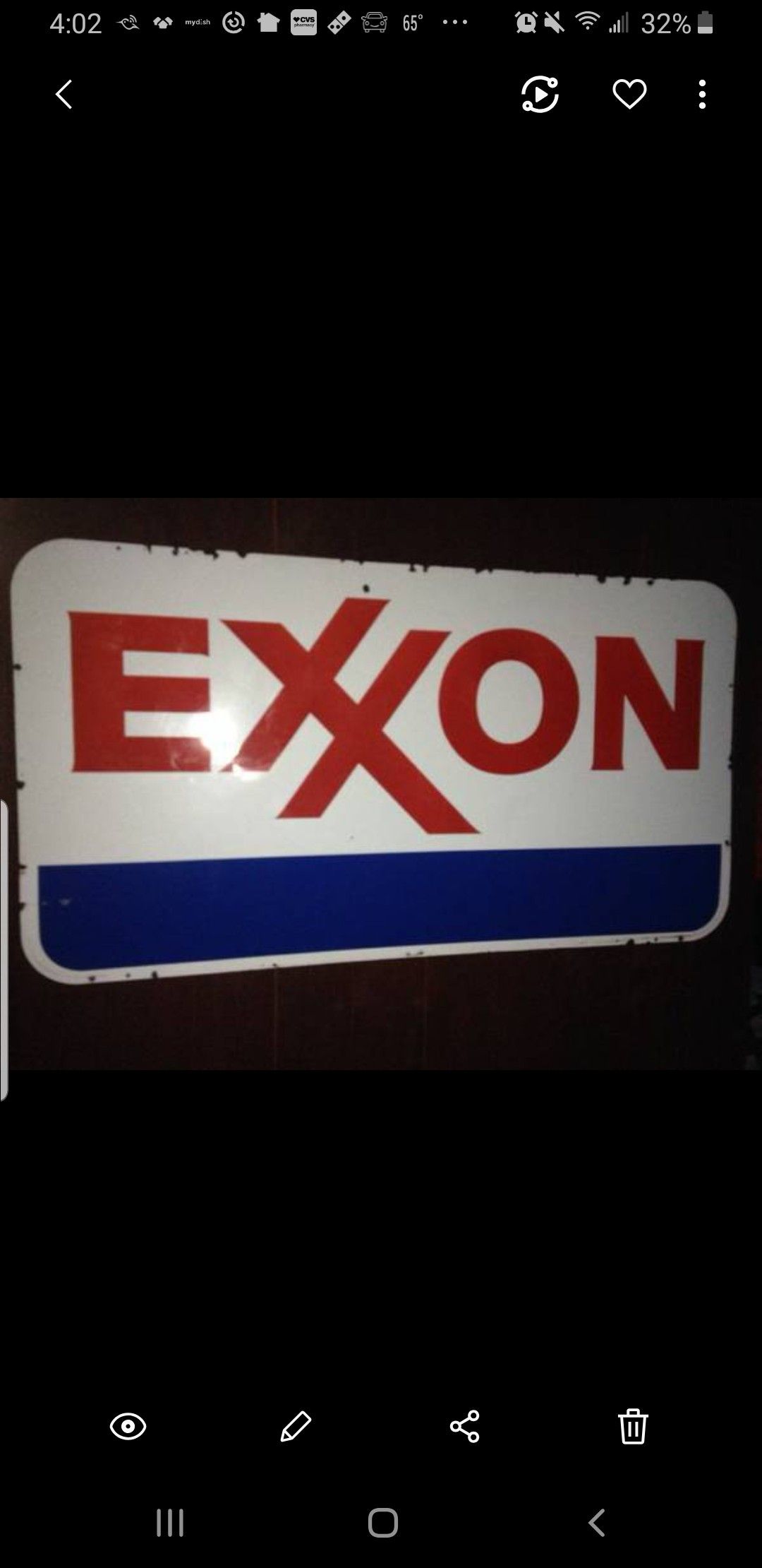 Exxon porcelain sign