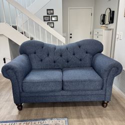 Blue Loveseat 
